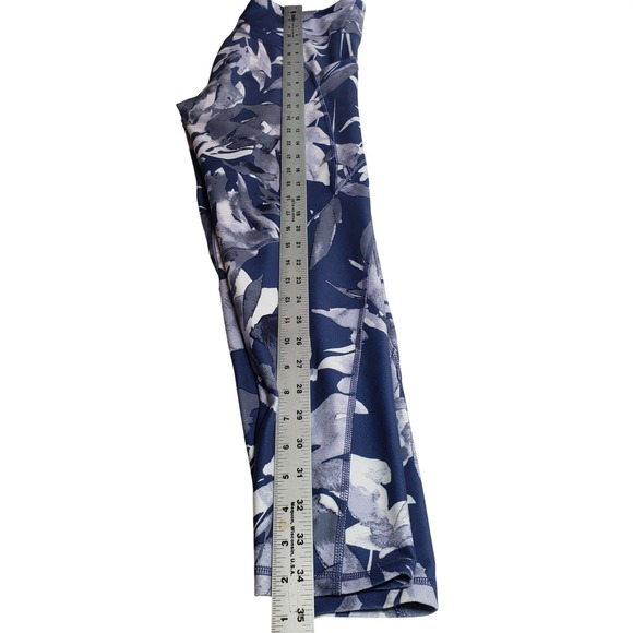 Marika Women Leggings S Blue Floral Activewear Pockets - Picture 4 of 7